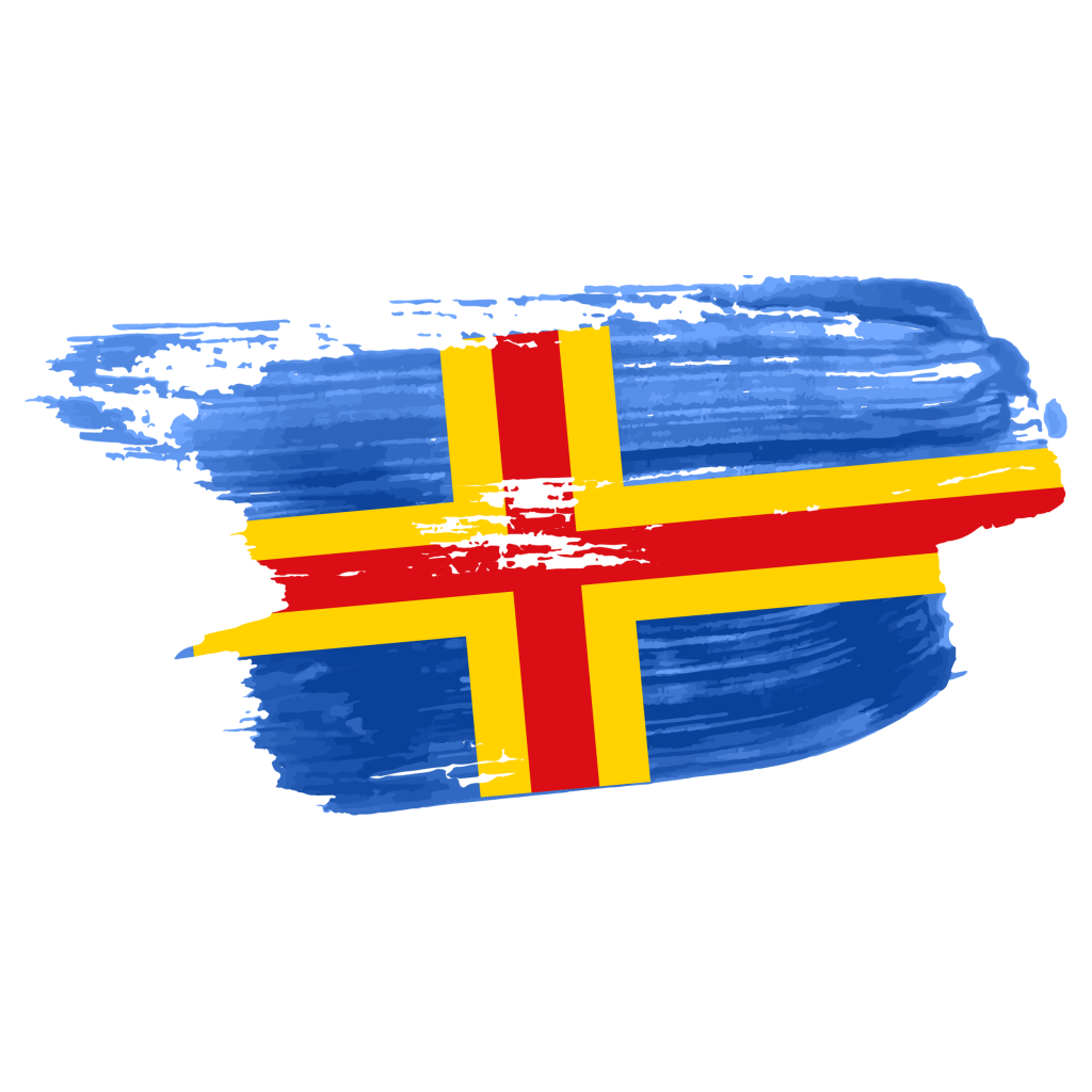 Aland islands png flag
