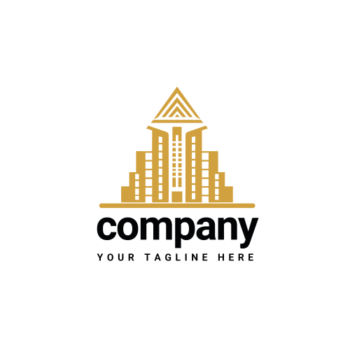 abstract building construction brown logo png transparent background