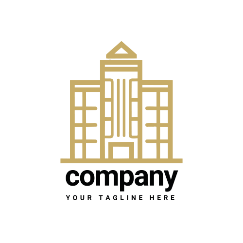 business construction company brown logo png transparent background