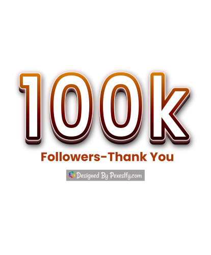 thank you 100k followers png transparent background