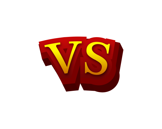 3d red vs versus Transparent background text effect. New Year 2025 text design