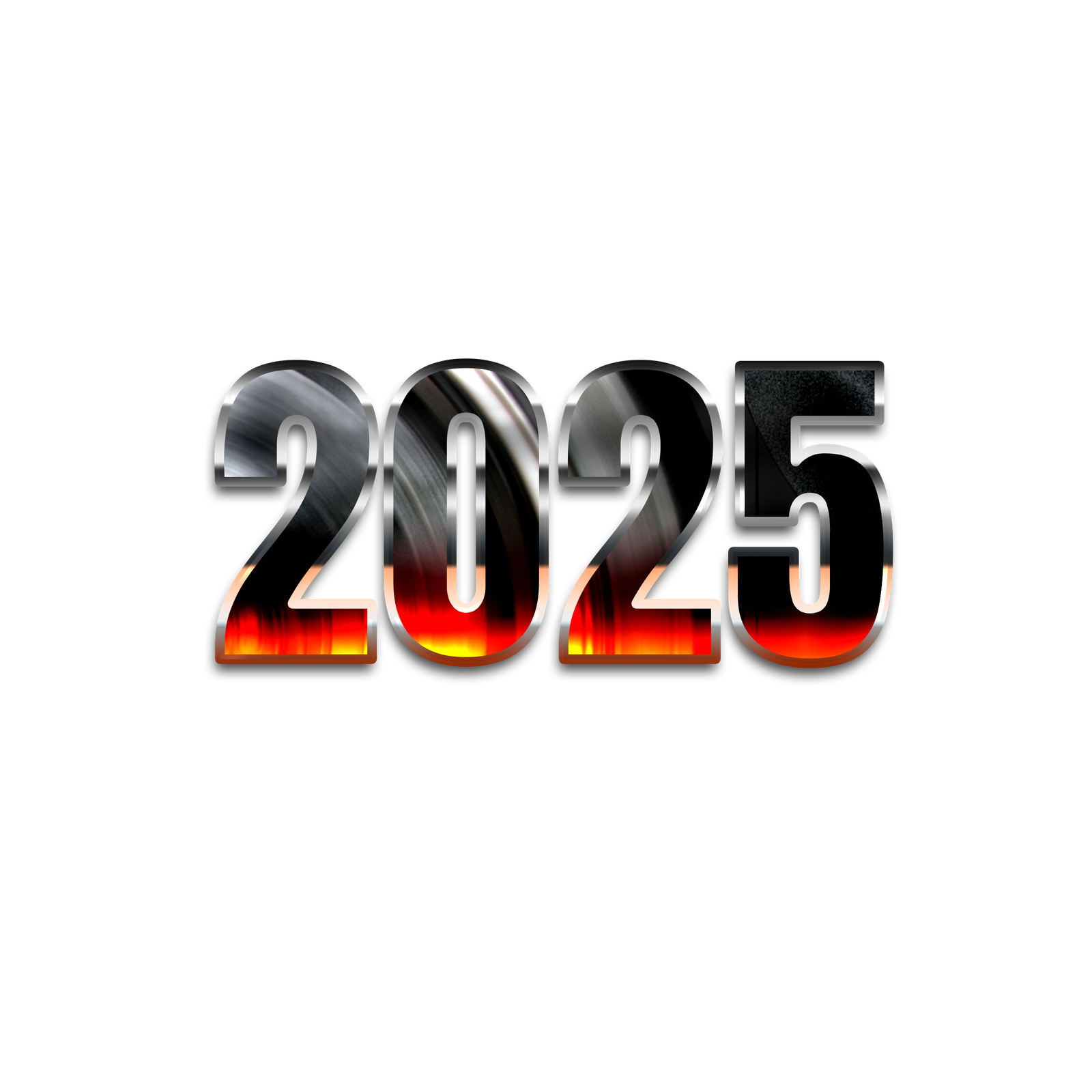 2025 black clipart