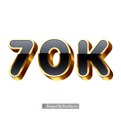 3d golden black luxury 70k png transparent background banner cover design