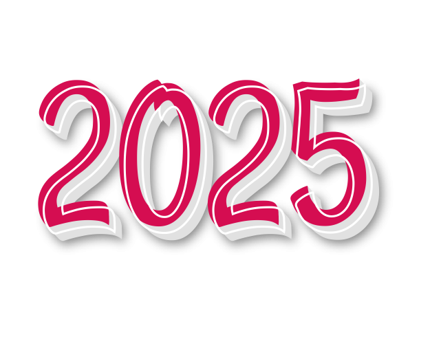 2025 3d paper cut png transparent background