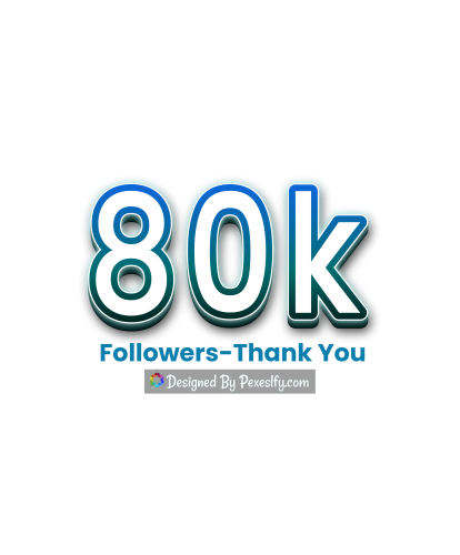 thank you 3d 80k followers png transparent background