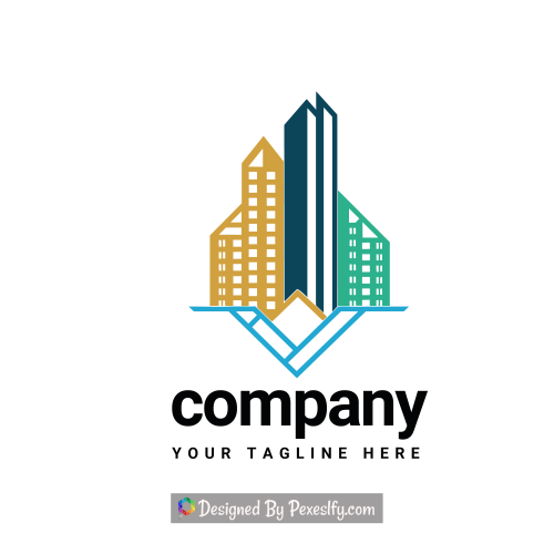 corporate construction colorful company logo png transparent background