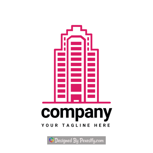 corporate construction company pink logo png transparent background