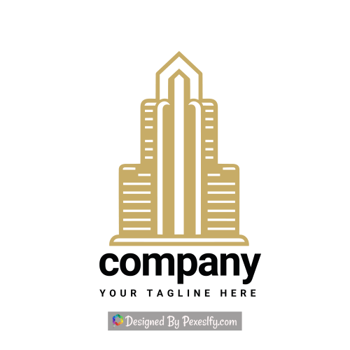 corporate minimalist construction brown logo png transparent background