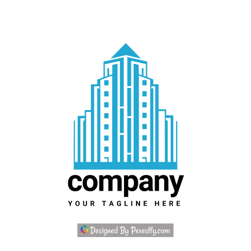 property construction company blue logo png transparent background