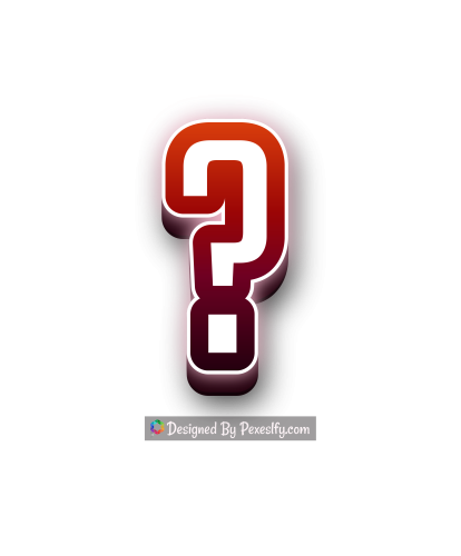 3d real question mark png transparent background