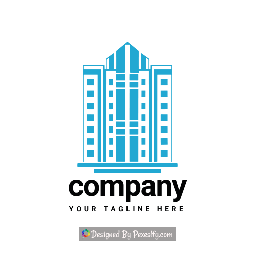 real e estate construction company blue logo png transparent background