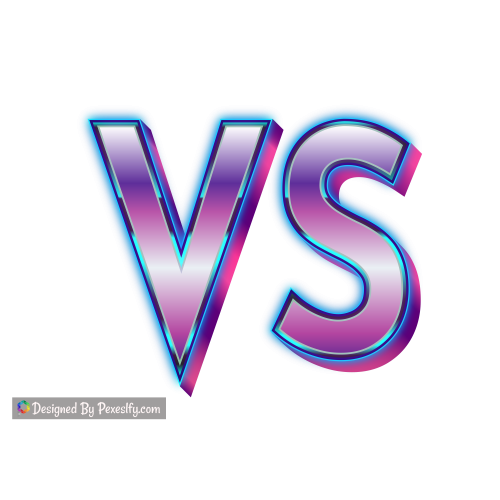 3d vs versus Transparent background sports text effect. New Year 2025 text design