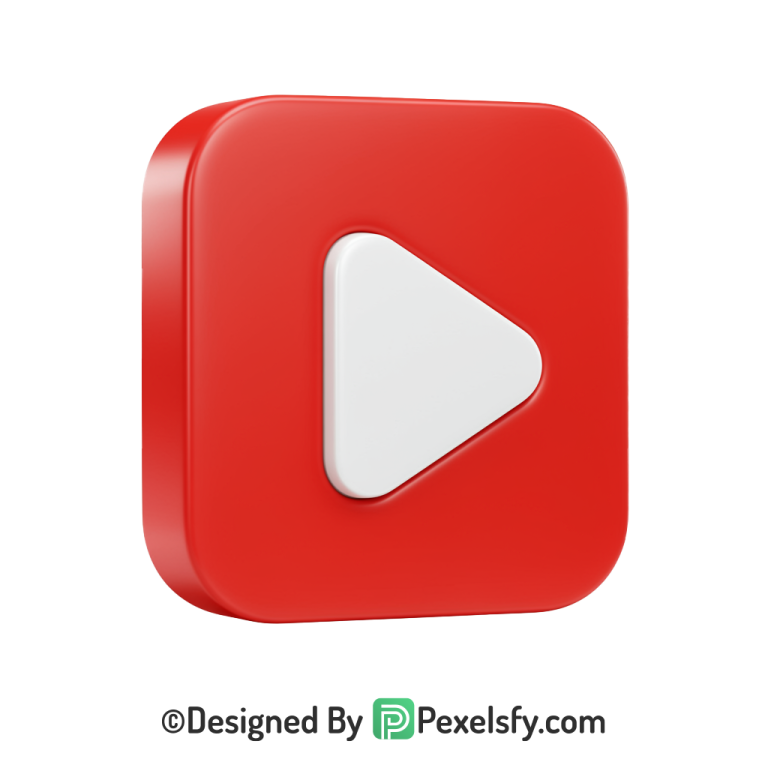 Classic YouTube Logo PNG Transparent, 3d You