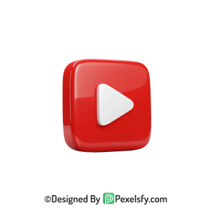 Black YouTube Logo PNG Transparent, 3d You