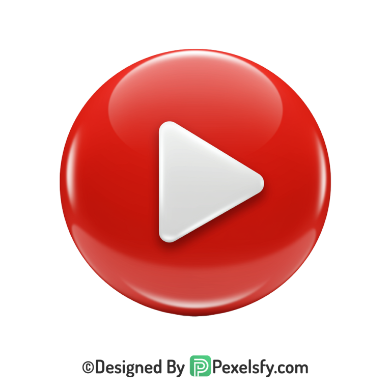 Styled YouTube Logo PNG Transparent, 3d You