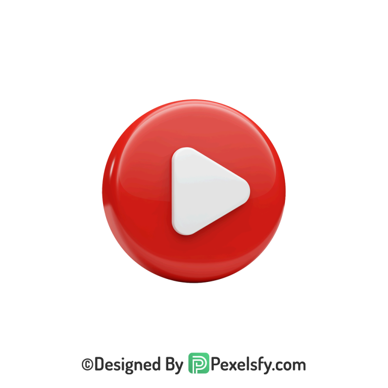 Outlined YouTube Logo PNG Transparent, 3d You