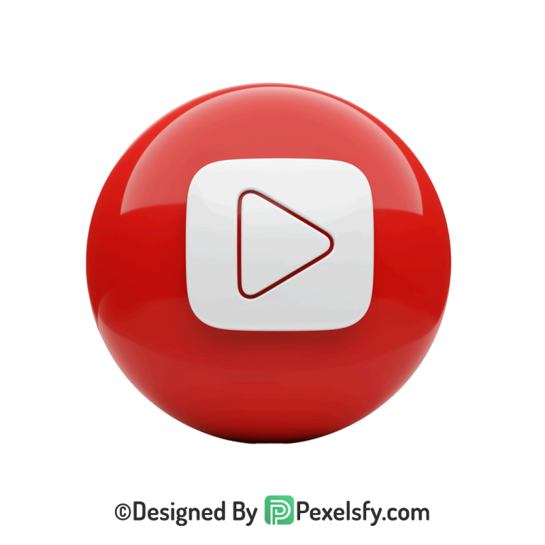 Simple YouTube Logo PNG Transparent, 3d You