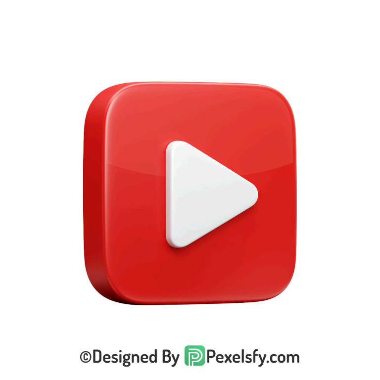 Modern YouTube Logo PNG Transparent, 3d You