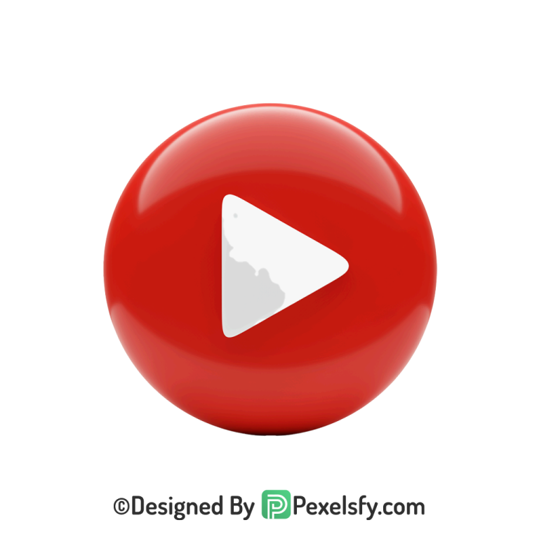 Dark YouTube Logo PNG Transparent, 3d You