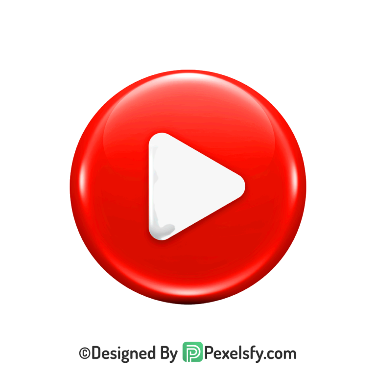 Round YouTube Logo PNG Transparent, 3d You