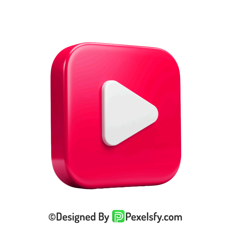 Pixel YouTube Logo PNG Transparent, 3d You