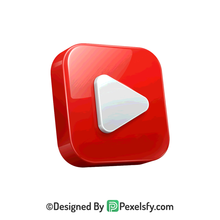 Solid YouTube Logo PNG Transparent, 3d You