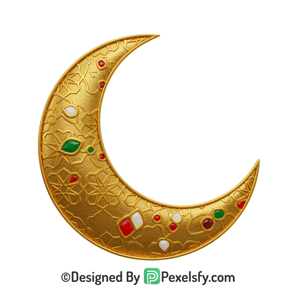 Gold Eid al Adha PNG Graphic Element,