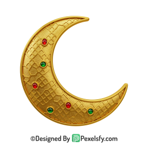 Eid al Adha PNG Design With Moon,