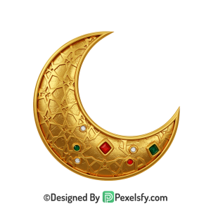 Eid al Adha PNG Banner With Moon,