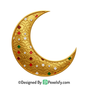 Crescent And Stars Eid al Adha PNG,