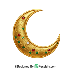 Gold Theme Eid al Adha PNG Banner,