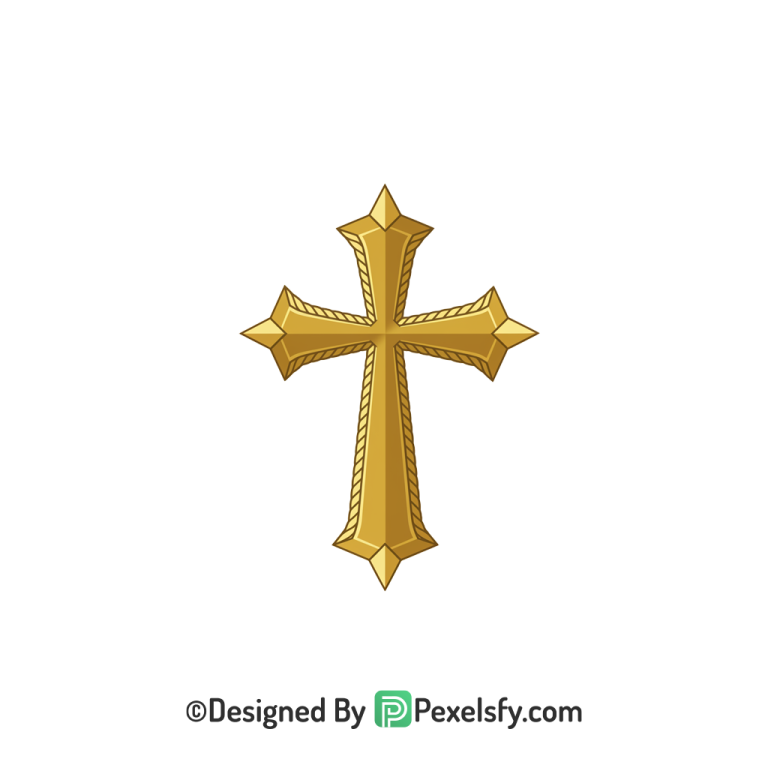 Jesus Symbol PNG Transparent Cross, 3d Golden