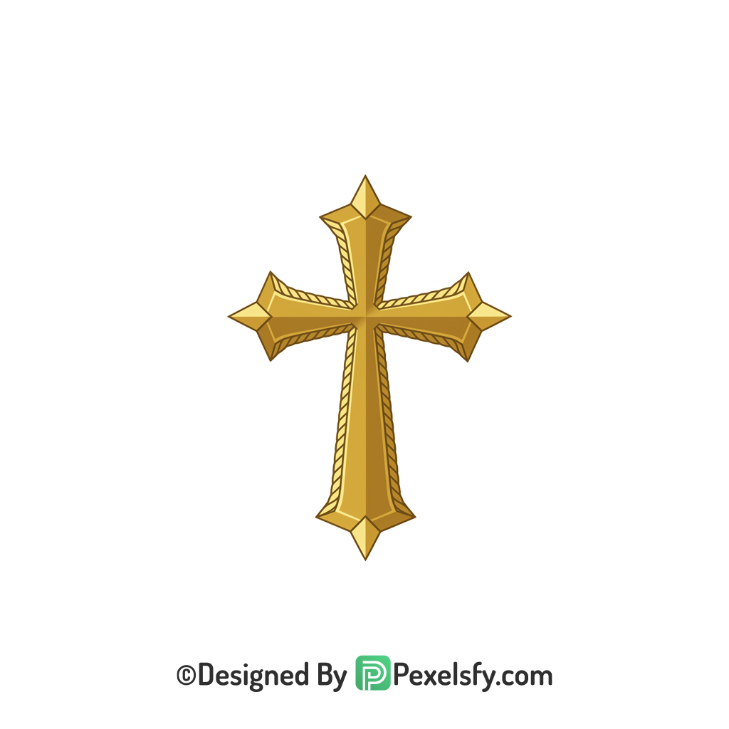 Jesus Symbol PNG Transparent Cross, 3d Golden