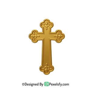 Christian Symbol PNG Transparent Graphic, 3d Golden