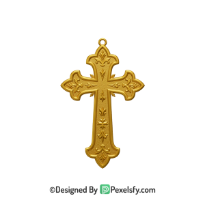 Cross Vector PNG Transparent Image, 3d Golden