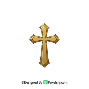 Jesus Cross PNG Transparent Image, 3d Golden