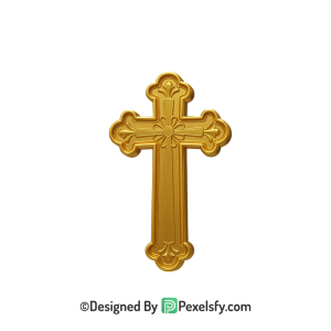 Forgiveness Cross PNG Transparent Art, 3d Golden