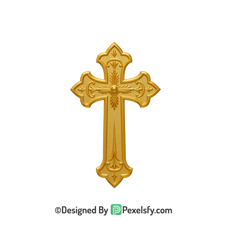 Faith Symbol PNG Transparent Clipart, 3d Golden