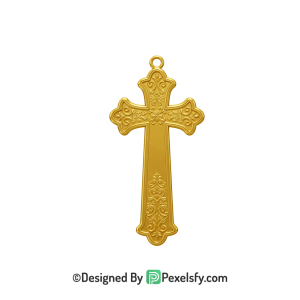 Lent Cross PNG Transparent Graphic, 3d Golden