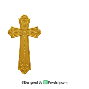 Rosary Cross PNG Transparent Image, 3d Golden