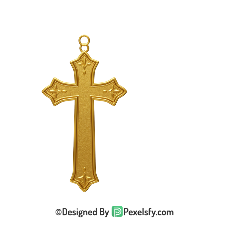 Catholic Cross PNG Transparent Download, 3d Golden