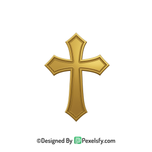 Heaven Cross PNG Transparent Image, 3d Golden
