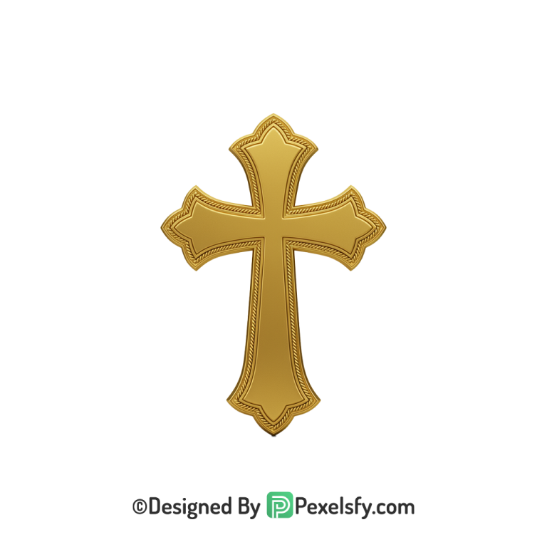 Worship Symbol PNG Transparent Cross, 3d Golden