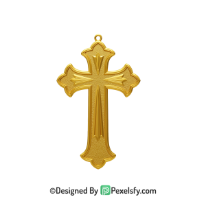 Eastern Cross PNG Transparent Clipart, 3d Golden