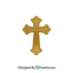 Light Beam Cross PNG Transparent, 3d Golden