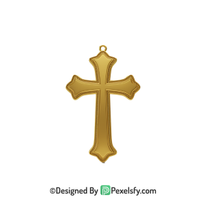High Quality Cross PNG Transparent, 3d Golden