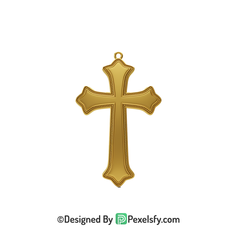 High Quality Cross PNG Transparent, 3d Golden