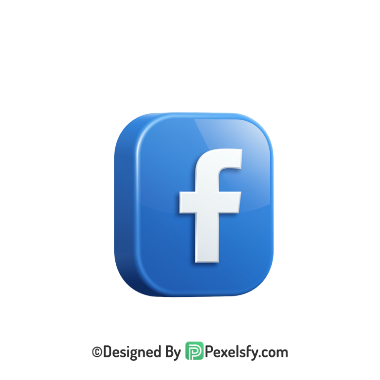 Facebook Logo PNG Transparent Decorative Style, social
