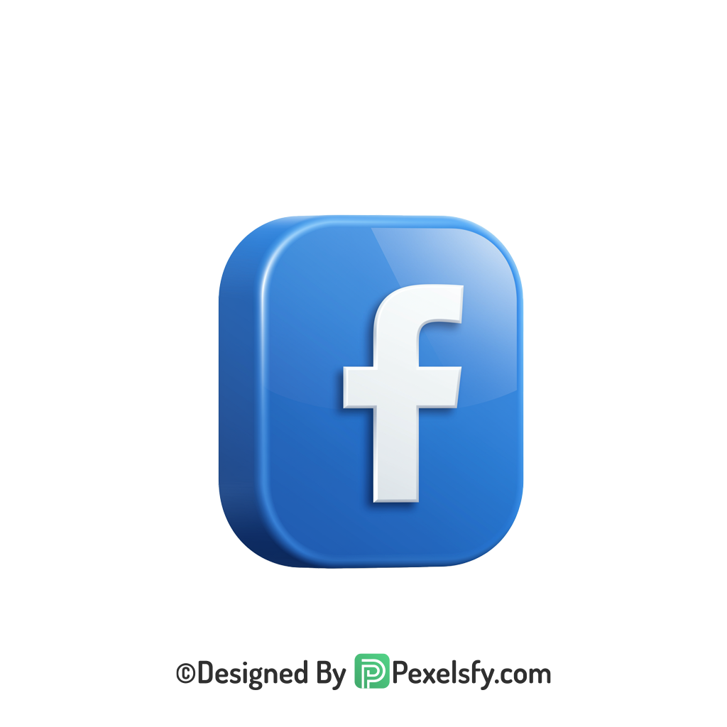 Facebook Logo PNG Transparent Decorative Style, social