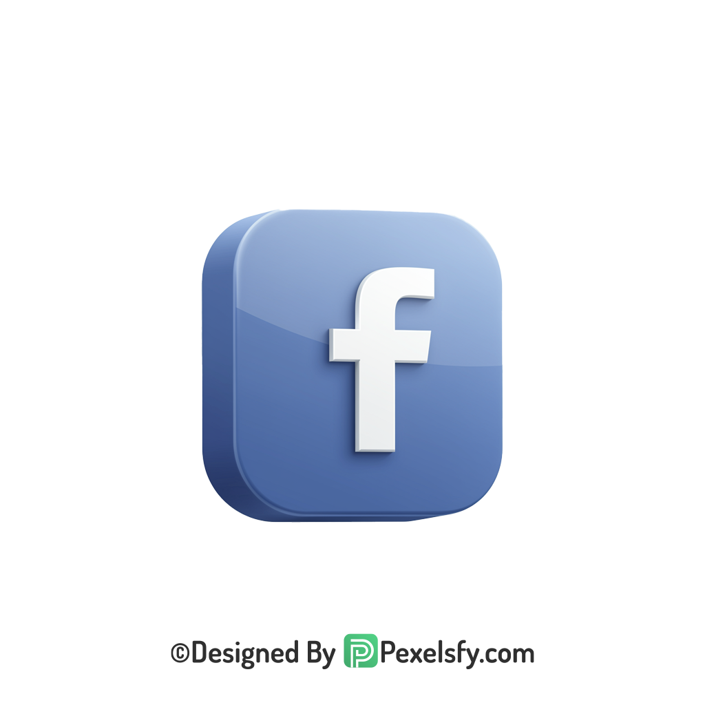 Facebook Logo PNG Transparent Editable File, social